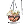 Coconut Coir Brown Round Iron Chain Hanging Basket Planter For Plants And Flowers 6