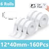 Universal Thermal Label Paper Roll Replacement Pack White And Transparent Sticker Media 7