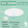 LED Ceiling Lamp With Motion Sensor 110V 220V Human Infrared Smart Room Lamp 20W 40W Entrance 11