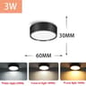 3 Color LED Ceiling Light Surface Mounted Ultra Thin Downlight Panel Lamp 12