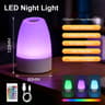 LED Night Light 3 Color Stepless Dimmable Bedside Lamp USB Rechargeable Portable Table Light 12