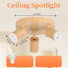 Wooden Accent LED Spotlight Ceiling Lamp 110220V Replaceable Bulb Track Light 10