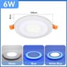 Modern Double Color LED Ceiling Panel Light Dual Mode Recessed Downlight Spotlight 6