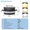 Modern Recessed LED Ceiling Downlight Tricolor Round Panel Light Bathroom Living Room 6