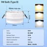 Modern Recessed LED Ceiling Downlight Tricolor Round Panel Light Bathroom Living Room 9