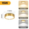Modern LED Ceiling Spotlight 15W 25W Tricolor Surface Mount Downlight Kitchen Entrance Lamp 10