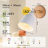 Modern LED Desk Table Lamp Replaceable Bulb Base Bedside Reading Light Bedroom Office Study 5