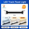 Modern LED Track Linear Floodlight Tricolor Rail Ceiling Lamp Home Decor Clothing Store 8
