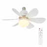 Screw In Ceiling Fan LED Light 30W 40W Remote Control Overhead Lamp Living Room Study Fixture 6