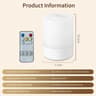 Touch Control USB Rechargeable Night Light Remote Control Three Color Portable Bedside Table Lamp 6