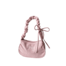 Corduroy Bow Shoulder Bag Cute Ruched Underarm Handbag With Adjustable Strap 2