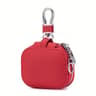 PU Leather Earbud Carrying Case Protective Storage Pouch With Mesh Pocket And Keychain 8