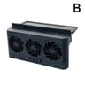 Solar Powered Car Window Fan Triple Vent USB Cooling Exhaust Ventilator 2