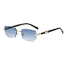 Men Rimless Rectangle Sunglasses Vintage Square Color Lens Fashion Shades 8