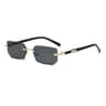 Men Rimless Rectangle Sunglasses Vintage Square Color Lens Fashion Shades 12