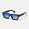 Black Retro Irregular Thick Frame Unisex Fashion Sunglasses 1