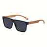Retro Walnut Polarized Square Sunglasses Lightweight Unisex Driving Eyewear 0
