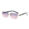 Rimless Rectangle Sunglasses For Women And Men 13