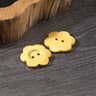 Wooden Flower Buttons Hole FlatBack Buttons For Womens Sweaters Overcoats Apparel Accessories 5