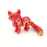 Movable Joint Gradient 3D Printed Cats Desktop Noctilucent Ornament Toy For Kids With Random Color  9