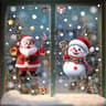 Reusable Christmas PVC Static Glass Stickers No Glue Snowman Santa Tree Xmas Window Decor For Home  6