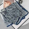 Fashion Headscarf Kerchief Bandana Shawl Square Silklike Scarf Women Satin Cashew Flower Print Smal 3