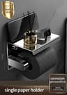 WallMounted Stainless Steel Paper Towel Holder Kitchen Roll Holder Toilet Paper Holder Bathroom Tow 8