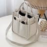 Cute Small Canvas Tote Bag With Pockets Crossbody Bags For Women Office Work Handbags Shoulder Purs 7