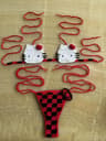 Hello Kitty Sexy Swimsuit Crochet Bikinis Set Thongs Bathing Suit Cute Ladys Micro Bikini Womens Sw 6