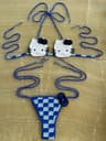 Hello Kitty Sexy Swimsuit Crochet Bikinis Set Thongs Bathing Suit Cute Ladys Micro Bikini Womens Sw 11