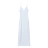 Elegant Women Summer Yellow Stain V Neck Sling Dress Loose Maxi Robes Sleeveless Party Dresses 8