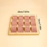 DIY Velvet PU Leather Jewelry Storage Tray Bamboo Wood Earrings Display Stand For Window Counter 6