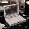 Jewelry Display Organizer Box High Capacity Flannel Storage Box With Cover Dust Proof Wedding Gift  7
