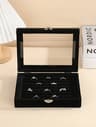 Jewelry Display Organizer Box High Capacity Flannel Storage Box With Cover Dust Proof Wedding Gift  8