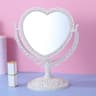 Style Retro DoubleSided Desktop Mirror Heart Circle Shape Vanity Mirror For Dorm Bedroom Countertop 2