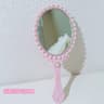 Simple Rotatable Makeup Mirror Heart Shaped Vanity Desktop Table Pink Travel Girl Gift 4