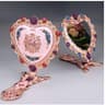 Large Foldable Heart Shape Mirror Set Makeup Mirror For Girl Gift Travel Vanity Mirror 5