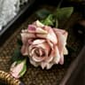 Artificial Silk Roses Big Beautiful Branch Vase Retro Wedding Decor Autumn Fake Flowers Home Room G 7