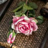 Artificial Silk Roses Big Beautiful Branch Vase Retro Wedding Decor Autumn Fake Flowers Home Room G 12