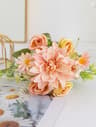 Artificial Rose Flowers Wedding Home Decor Silk Dahlia Hydrangeas Bridal Bouquet Vase For Outdoor G 10
