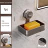 Space Aluminum Wallmounted Suction Cup Soap Box Bathroom Shelf Drain Rack Storage For Toilet Washin 6