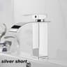 Stainless Steel Waterfall Wash Basin Hot Cold Dual Faucet Black Bathroom Toilet Home Sink 5