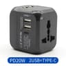 Multifunctional Power Charger Adapter Universal Travel Conversion Socket PD 4