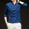 New Mens Business Casual Long Sleeved Shirt Wrinkle Resistant Comfortable All Season Versatile Top 8
