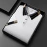 New Mens Solid Color Polo Shirt Business Casual Short Sleeved Comfortable Breathable Fashionable Ve 7