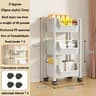 Multilayer Mobile Storage Organizer Rack With Wheels For Kitchen Bedroom Living Room Snack And Book 5