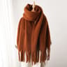 Soft Cashmere Winter Scarf For Women Solid Blanket Pashmina Thick Tassel Wrap 3