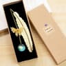 Style Metal Feather Bookmark With Butterfly Leaf And Dried Flower For Teachers Day And Student Gift 5