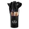 Kitchen Utensils Set Silicone NonStick Spatula Shovel Egg Beaters Wooden Handle Cooking Tools 7