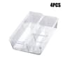 Versatile Drawer Organizer Set Clear Plastic Trays And Dividers For Makeup And Kitchen Storage 5